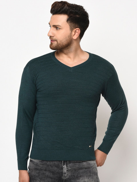 98 Degree North Men Green Solid Pullover Sweater 
98 Degree North Men Green Solid Pullover Sweater