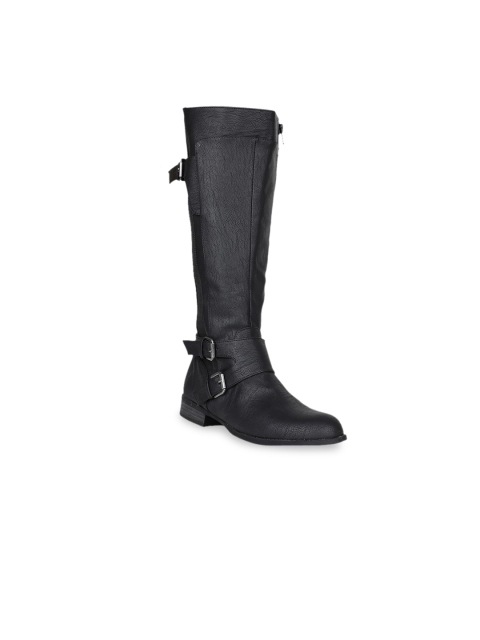 Naturalizer Women Black Solid Heeled Boots