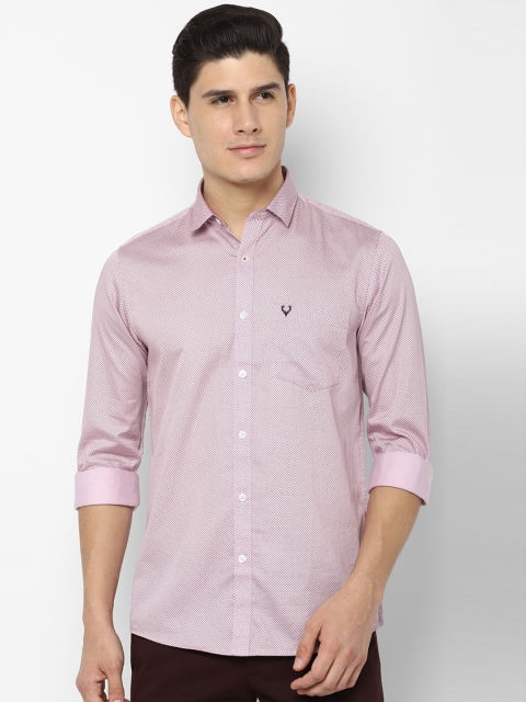 Allen Solly Men Pink Slim Fit Printed Casual Shirt