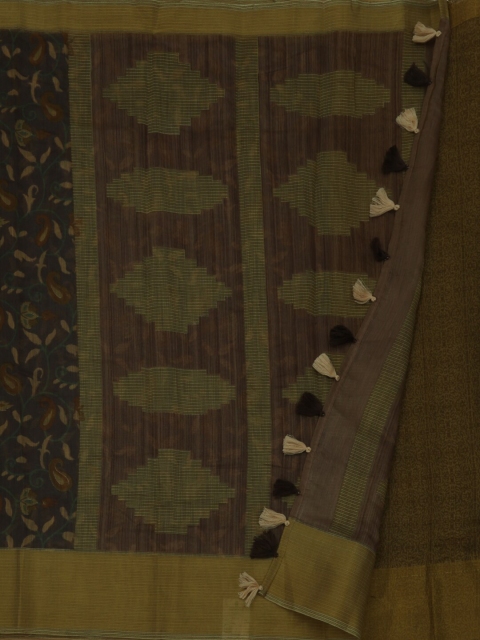 Pothys Brown Woven Design Pure Cotton Saree