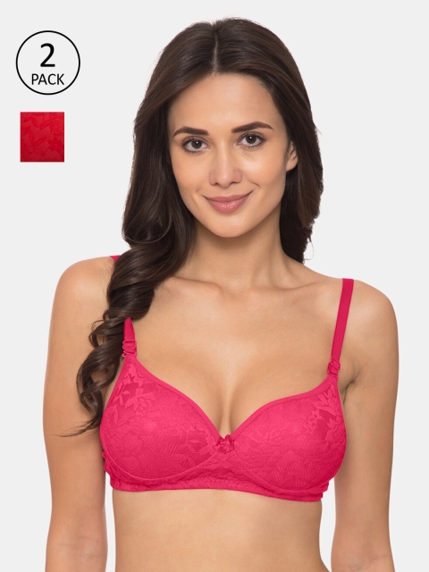 KOMLI Pack of 2 Solid Non-Wired Heavily Padded T-shirt Bra K-9531-DPK-2PC-RD-30B, Pink
KOMLI Pack of 2 Solid Non-Wired Heavily Padded T-shirt Bra K-9531-DPK-2PC-RD-30B, Pink