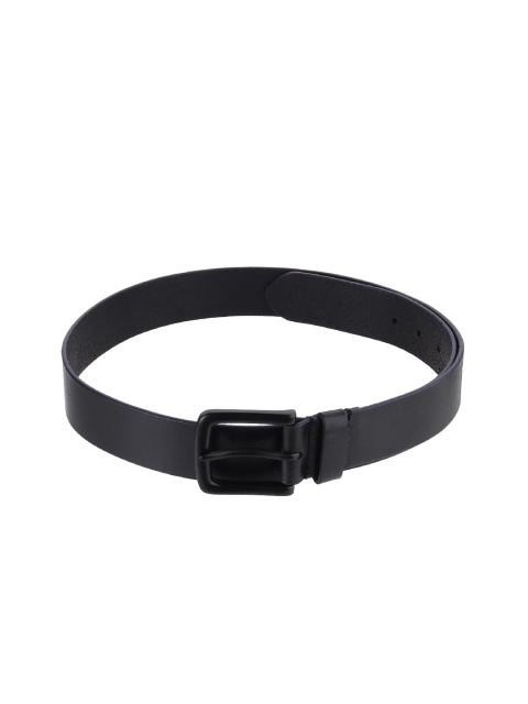 Calligraphy Men Black Solid Belt
