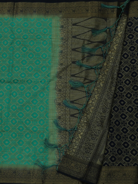 Pothys Green Woven Design Jute Silk Saree