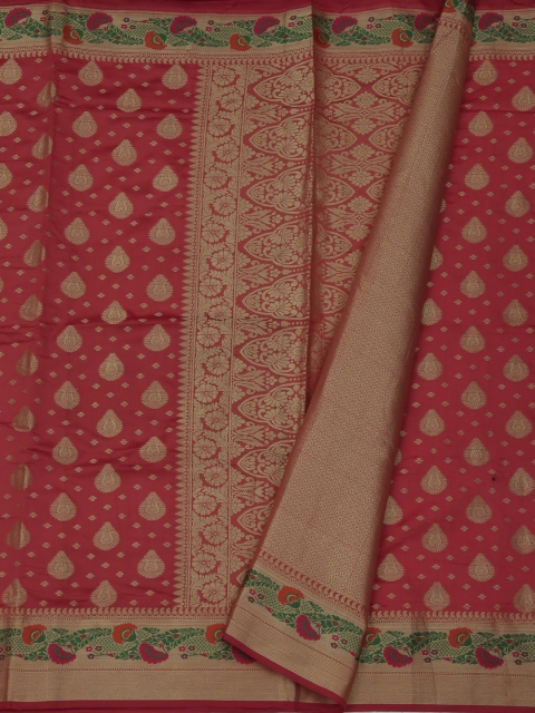 Pothys Pink Woven Design Jute Silk Saree