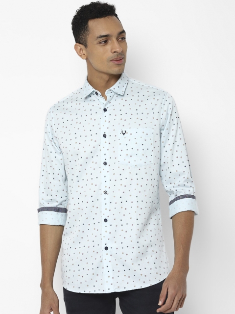 Allen Solly Men Blue Regular Fit Printed Casual Shirt