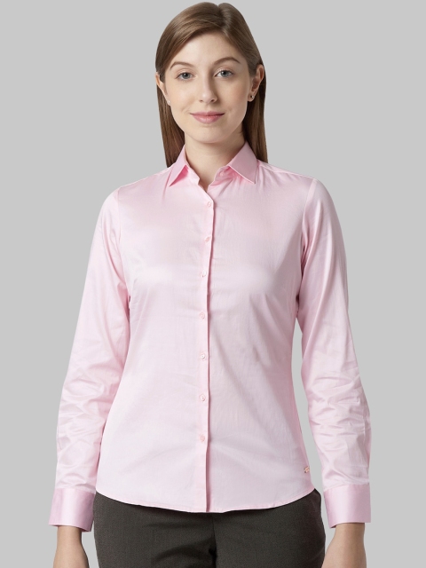 Park Avenue Woman Women Pink Regular Fit Solid Casual Shirt