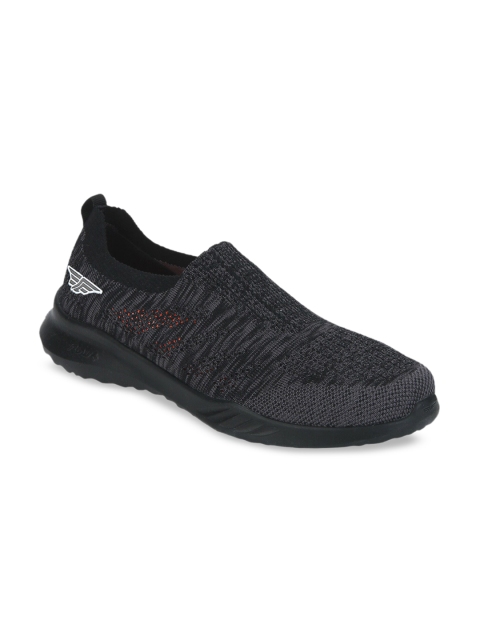 Red Tape Men Black Textile Memory Foam Walking Shoes