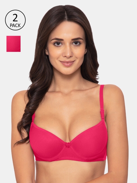 KOMLI Pack Of 2 Pink Solid Underwired Heavily Padded Balconette Bra K-917-2PC-DPK-30B
KOMLI Pack Of 2 Pink Solid Underwired Heavily Padded Balconette Bra K-917-2PC-DPK-30B