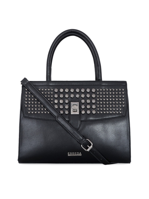 ESBEDA Black Embellished Handheld Bag
