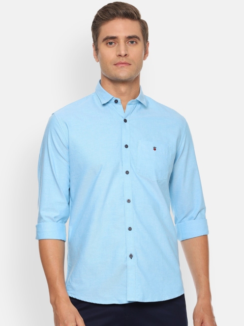 Louis Philippe Sport Men Blue Slim Fit Solid Casual Shirt