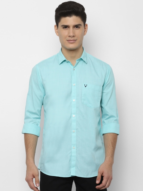 Allen Solly Men Blue Slim Fit Solid Casual Shirt