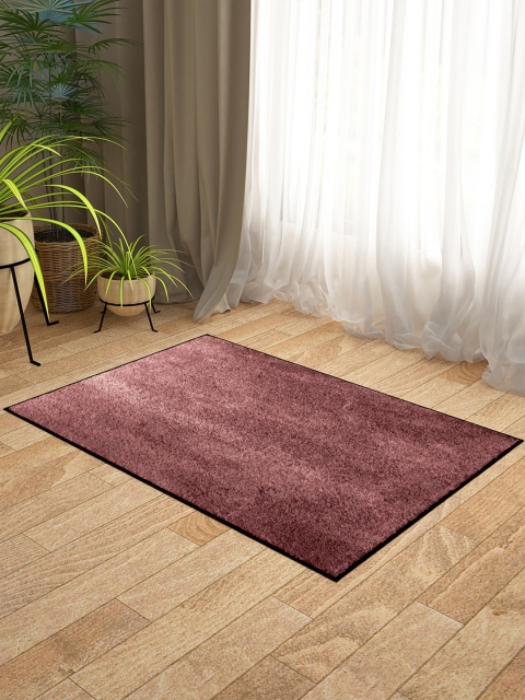 Story@home Burgundy Solid Anti-Skid Berlin Doormat