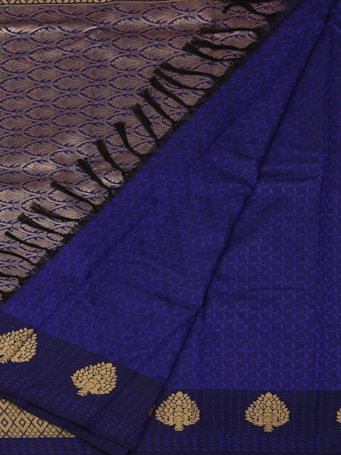 Pothys Blue Printed Art Silk Saree
