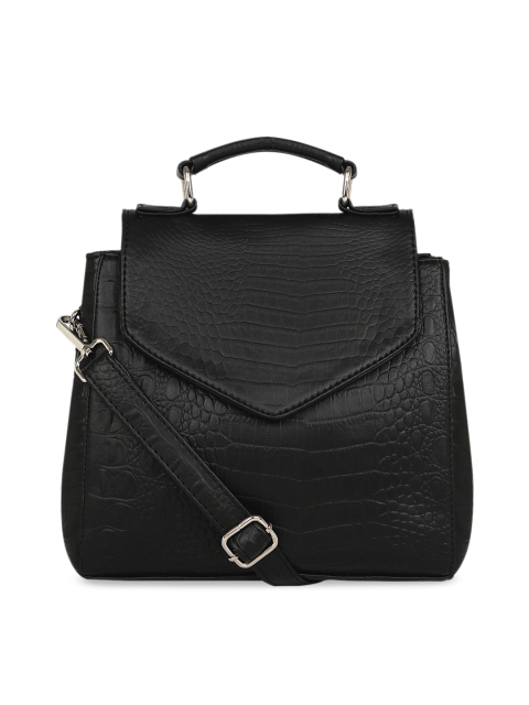 Toteteca Black Textured Satchel