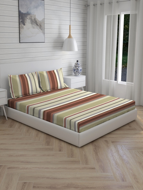 Boutique Living India Brown Striped 200 TC Cotton 1 King Bedsheet with 2 Pillow Covers
Boutique Living India Brown Striped 200 TC Cotton 1 King Bedsheet with 2 Pillow Covers
