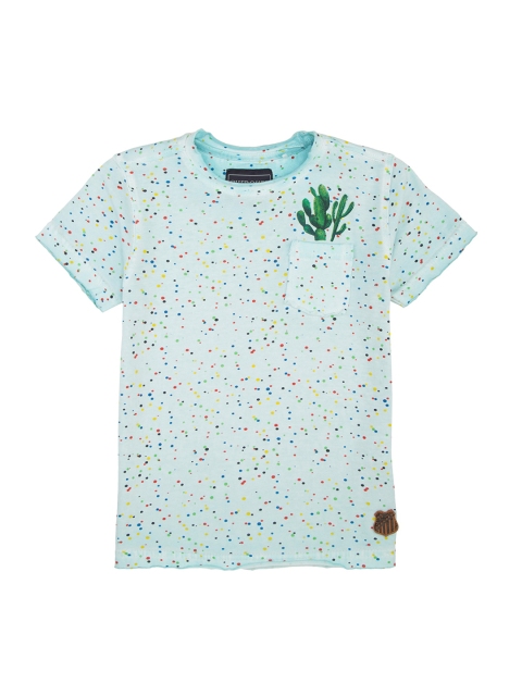 Cherokee Boys Blue Printed Round Neck T-shirt