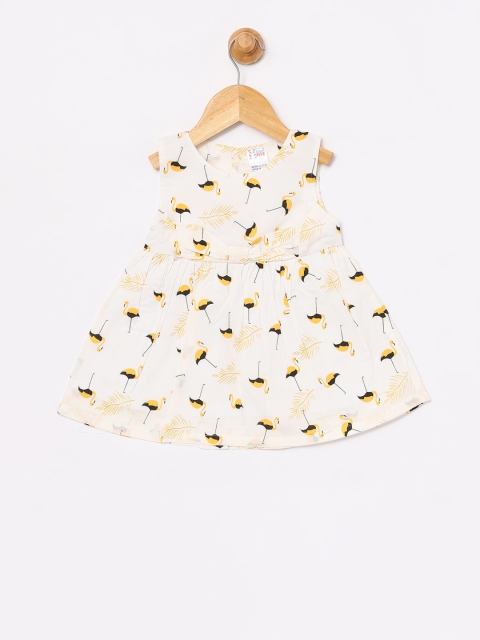 NAUTI KIDZ Girls White Printed A-Line Dress