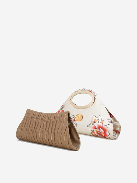 Element Cart Set Of 2 White & Gold-Toned Embroidered Purse Clutch
Element Cart Set Of 2 White & Gold-Toned Embroidered Purse Clutch