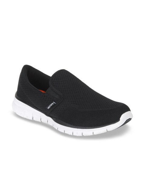 Red Tape Men Black Textile Walking Shoes