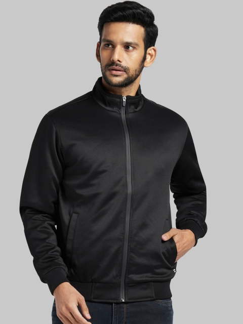 Parx Men Black Solid Bomber