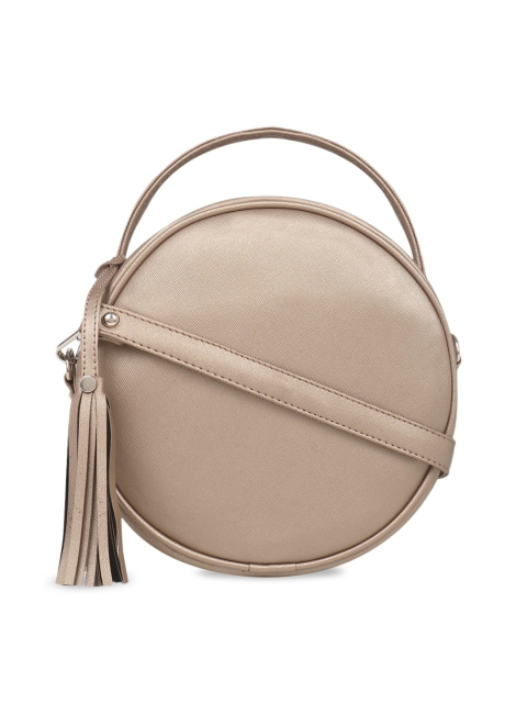Toteteca Beige Solid Sling Bag