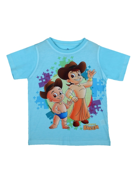 Chhota Bheem Boys Blue Printed Round Neck T-shirt