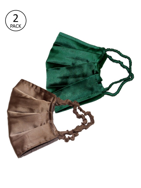 Bellofox Women Pack of 2 Solid Satin 3-Ply Anti-Pollution Reusable Cloth Masks, Green
Bellofox Women Pack of 2 Solid Satin 3-Ply Anti-Pollution Reusable Cloth Masks, Green