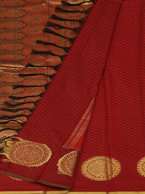 Pothys Red Woven Design Art Silk Saree