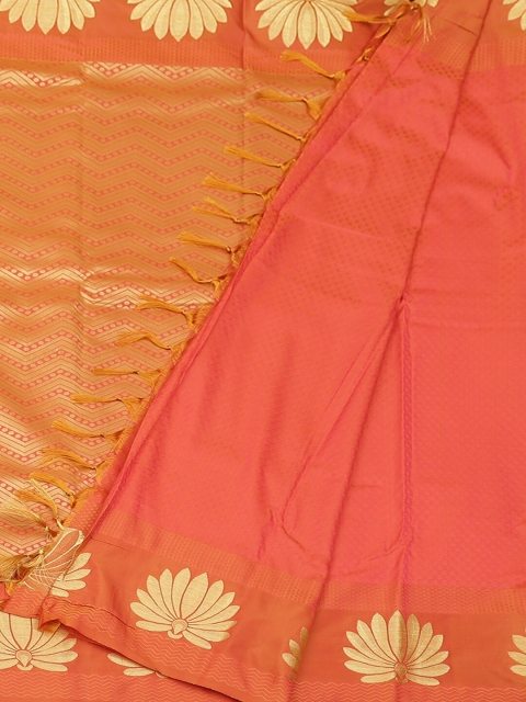 Pothys Peach-Coloured Woven Design Art Silk Saree