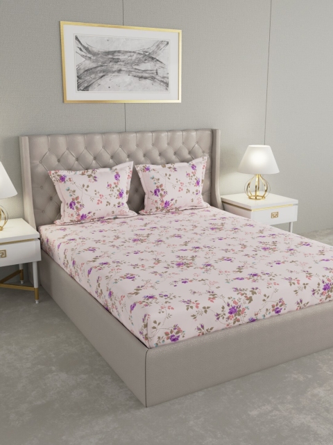 Raymond Home Peach-Colour & Purple Floral 104 TC Cotton Double Queen Bedsheet With 2 Pillow Covers
Raymond Home Peach-Colour & Purple Floral 104 TC Cotton Double Queen Bedsheet With 2 Pillow Covers
