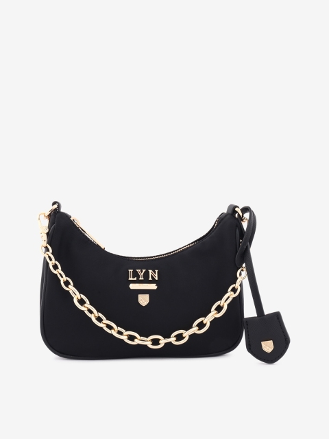 LYN Black Solid Sling Bag