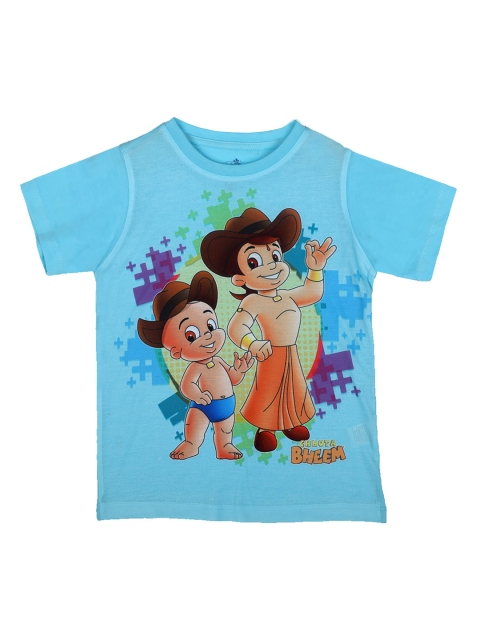 Chhota Bheem Boys Blue Chhota Bheem Printed Round Neck T-shirt