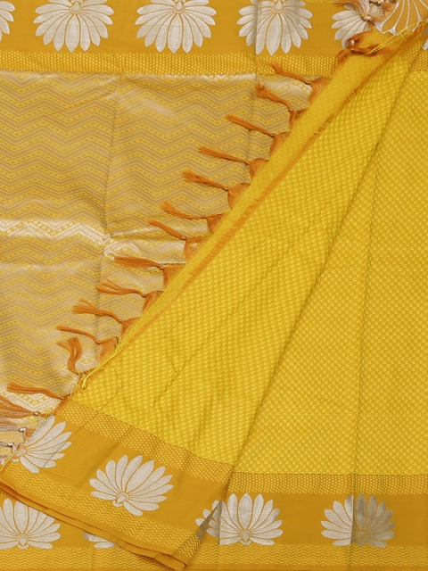 Pothys Yellow Woven Design Art Silk Saree
