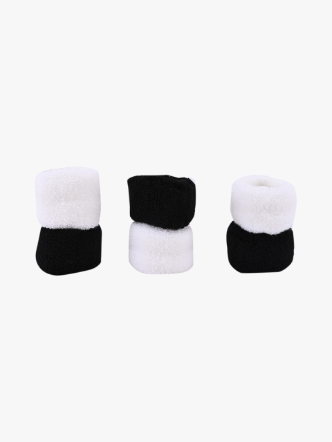 BuckleUp Women Set of 6 Black & White Solid Ponytail Holders