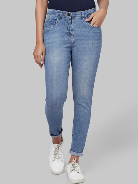 Park Avenue Women Blue Skinny Fit Mid-Rise Clean Look Stretchable Jeans