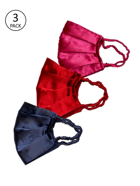 Bellofox Women Pack of 3 Solid Satin 3-Ply Anti-Pollution Reusable Cloth Masks, Pink
Bellofox Women Pack of 3 Solid Satin 3-Ply Anti-Pollution Reusable Cloth Masks, Pink