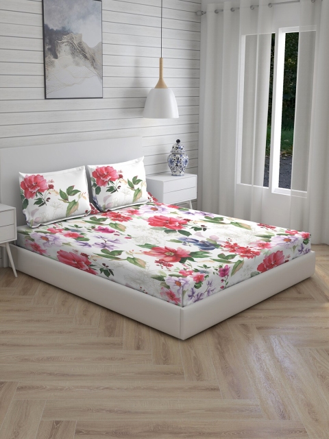Boutique Living India White & Red Floral 200TC Cotton Bed Cover With 2 Pillow Covers
Boutique Living India White & Red Floral 200TC Cotton Bed Cover With 2 Pillow Covers