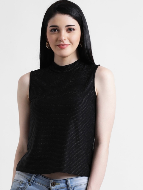 Zink London Women Black Solid Top