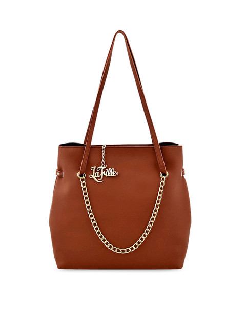 LaFille Tan Brown Solid Shoulder Bag 
LaFille Tan Brown Solid Shoulder Bag