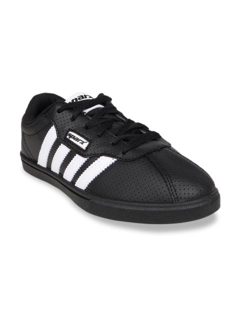 Sparx Men Black Striped Sneakers