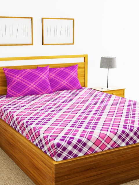 BIANCA Purple & Pink Geometric 144 TC Cotton 1 Extra Large Bedsheet with 2 Pillow Covers
BIANCA Purple & Pink Geometric 144 TC Cotton 1 Extra Large Bedsheet with 2 Pillow Covers