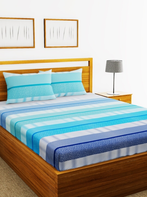 BIANCA Turquoise-Blue & Pink Striped 180 TC Double King Bedsheet With 2 Pillow Covers
BIANCA Turquoise-Blue & Pink Striped 180 TC Double King Bedsheet With 2 Pillow Covers