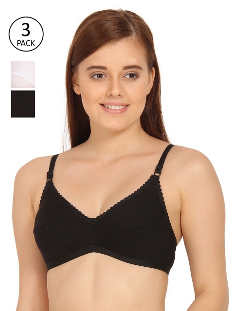 Innocence Pack Of 3 Black & White Solid Non-Wired Non Padded Everyday Bra BBAPLIN90246_28B
Innocence Pack Of 3 Black & White Solid Non-Wired Non Padded Everyday Bra BBAPLIN90246_28B