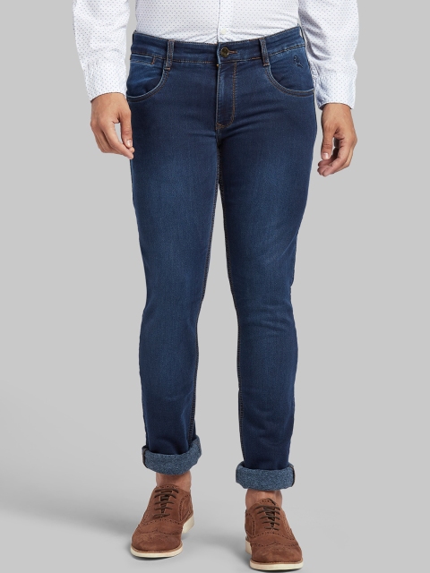 Parx Men Blue Regular Fit Mid-Rise Clean Look Jeans