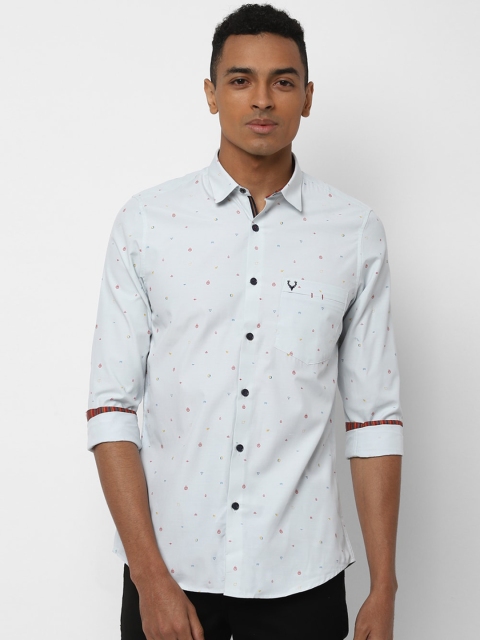 Allen Solly Men Blue & Red Slim Fit Printed Casual Shirt