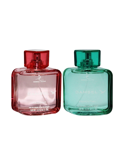 Dorall Collection Damsel Radiant & Damsel Essential Eau de Toilette Set 100 ml each, Transparent
Dorall Collection Damsel Radiant & Damsel Essential Eau de Toilette Set 100 ml each, Transparent