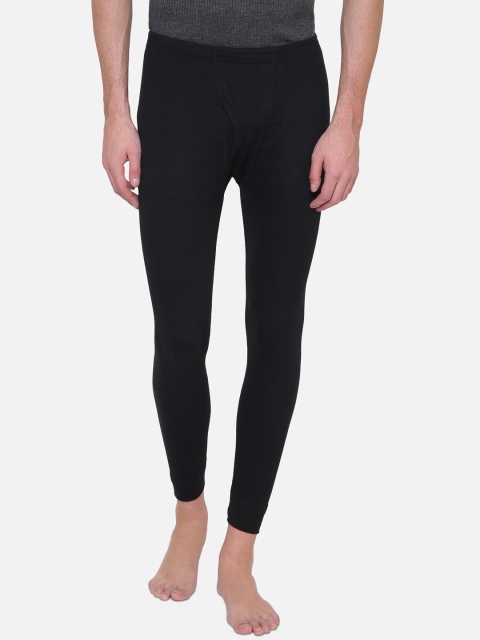 BODYCARE INSIDER Men Black Stripe Patterned Thermal Bottom