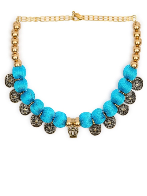 AKSHARA Women Blue Handcrafted Choker Necklace