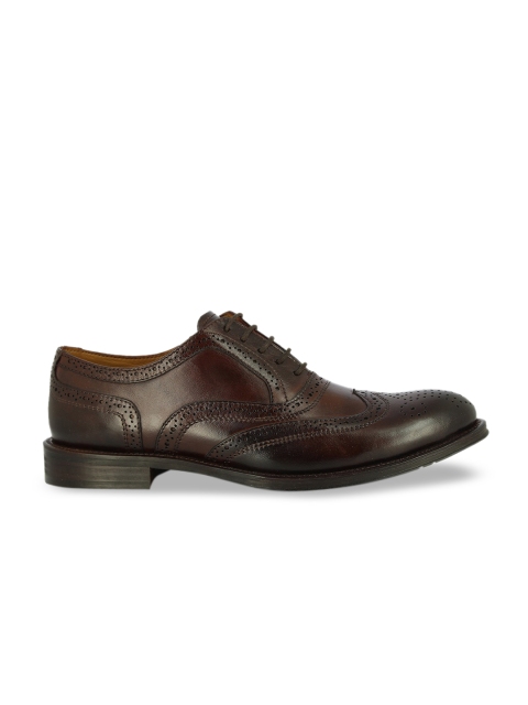 Alberto Torresi Men Brown Solid Leather Formal Brogues