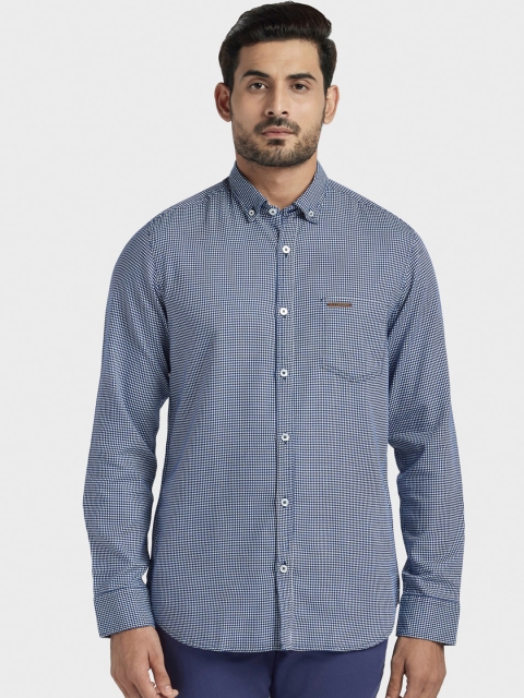 ColorPlus Men Blue Regular Fit Printed Casual Shirt